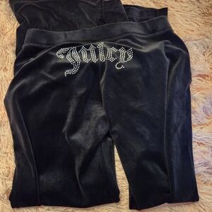 Juicy Couture Black Velour Pants